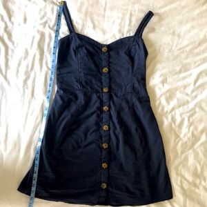Navy Blue Abercrombie Sundress w/ Adjustable Straps, Lining 100% Cotton